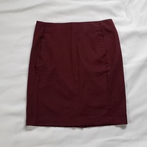 J. Jill Pointe Pull On Burgundy Maroon Purple Skirt Size Medium